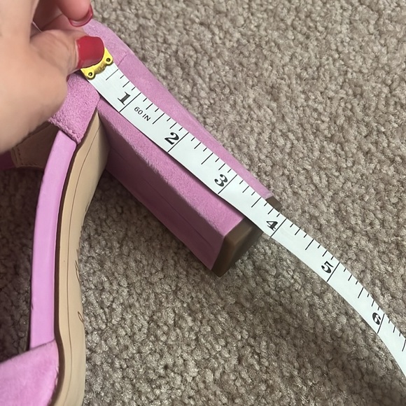 Sam Edelman Simmons- Fiji Pink Suede Block Heels size 7 - Picture 5 of 9